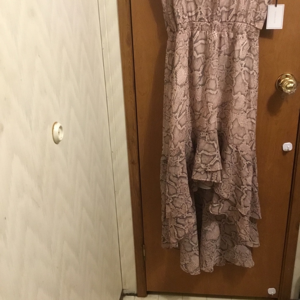 1.State Womens Snake Print Hi-Low Daytime Maxi Dress L - Picture 6 of 7